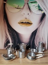 ENSEMBLE CASSEROLE MARMITE FAITOUT PLAT BOUILLOIR DÎNETTE ENFANT JOUET VINTAGE  