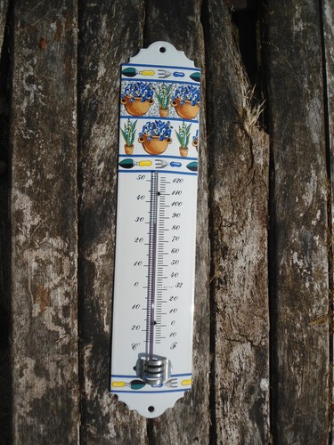 New enamel thermometer garden - new,