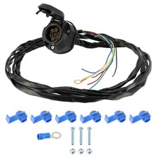 Faisceau Attelage Remorque - Prise 7 plots 12V Femelle - Pré Câblé 2m - Fils 7x0