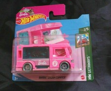 HOT WHEELS - BARBIE - DREAM CAMPER - VAN ROSE - ANNEE 2021 - SHORT CARTE - 564