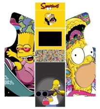 Stickers Borne Arcade (Mame ou Euro ou Personnalisé) - Simpsons modèle 1