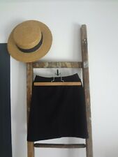 TIKI TIRAWA 38 40 JUPE COURTE 43cm DENTELLE BOHEME BAS NOIR TOP TUNIQUE ROBE BLO