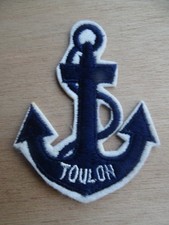 TOULON Ancre Marine Patch écusson brodé / collection souvenir / voir descriptif