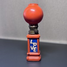 Lampe à pétrole des années 1970 - LOVE & Cat - Hippie Flower Power - Verre, p...