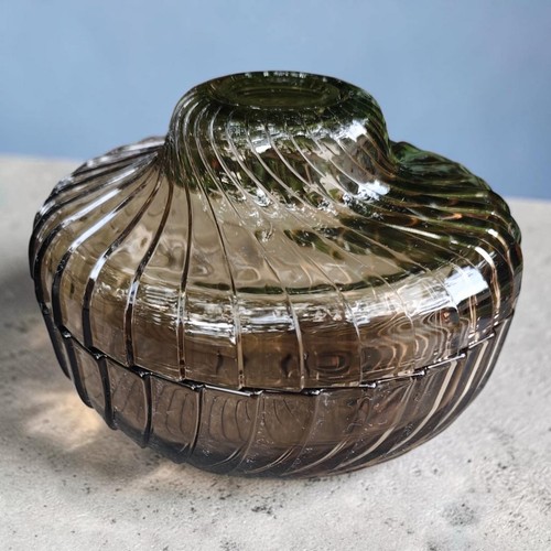 Bonbonnière verre ambré - verre,