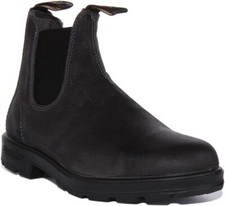 Bottes Chelsea Unisex Blundstone 1910 Imperméables En Cuir Ciré Grises UK 3 - 12