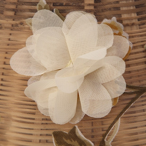 Organza floral tissu - floral, maille