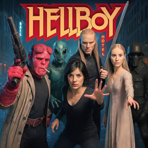 Hellboy printed custom - printed, head