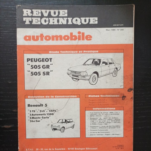 Revue technique peugeot 505 - revue,