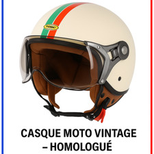 Casque moto vintage - 🏍️,