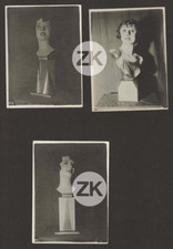 BUSTES CIRE VITRINE COIFFEUR Cheveux Siégel Imans FPC Art deco 6 Photos 1920/30s