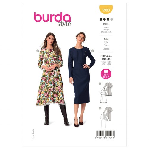 Burda 5983 robes femmes patron - burda,