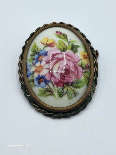 Broche porcelaine limoges - #xp,