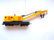 Wagon Grue Méhano Marchandises Pivotante 250 Tonnes WM 235 Jaune Fonctionnelle