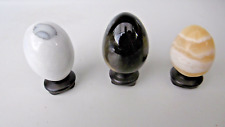 lot de 3 oeufs pierre polie  lot D