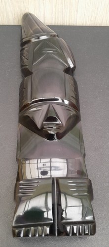 Sculpture tiki 24cm obsidienne - tiki,