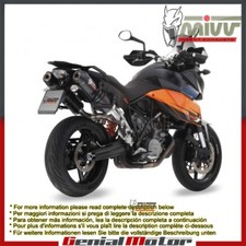 2 Pot D'Echappament MIVV Oval Carbone pour Ktm 990 Supermoto Smt 2009 > 2013
