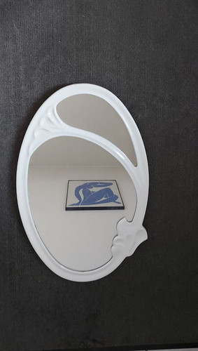 Miroir ovale ancien style art - ancien,