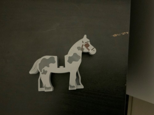 Horse with dark bluish - dark, gray