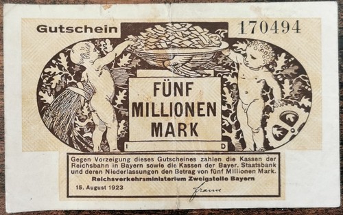 Billet allemagne millions - billet,