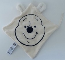 6247?Doudou Plat Mouchoir Winnie L’ourson Blanc Écru Disney Baby Carrefour