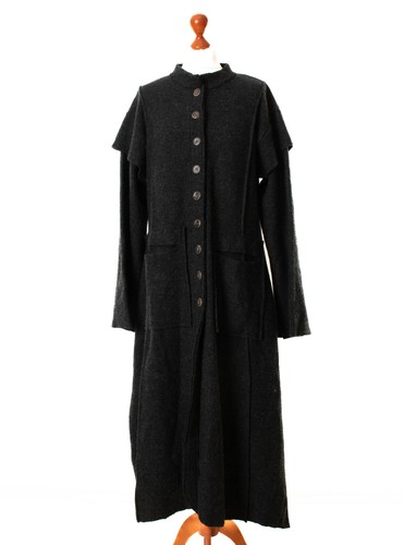Manteau long femme - gris, laine