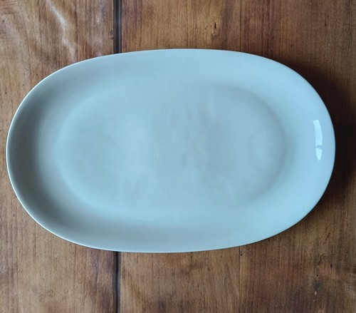 Plat service ovale blanc - service, ovale,