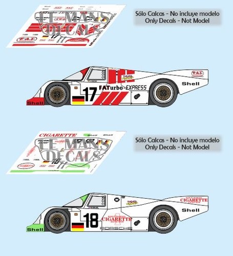 Decals porsche 962c mans - porsche,