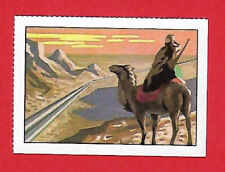 Poster Stamp Werbevigne Swiss Chocolat Nestlé: Oil Pipeline Desert Camel (1955)