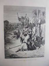  gravures 1866:Sainte Bible:enfant prodigue et son père dessin de Gustave Doré 