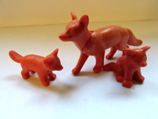 RENARD + PETITS  PLAYMOBIL ANIMAUX ANIMAL  FORET MONTAGNE SAUVAGE ANIMAL