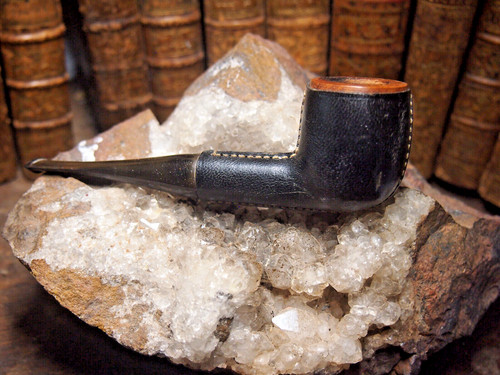 Pipe bruyère gainé cuir - pipe,