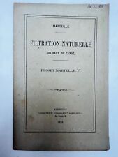 Marseille Filtration Naturelle Des Eaux Du Canal Projet Martelly, F. (1866)