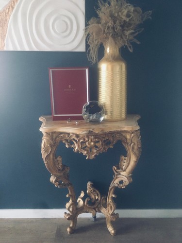 Console louis bois stuqué - xv,