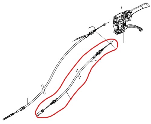 Câble embrayage motoculteur - câble,