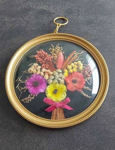 Cadre ancien fleurs séchées - ancien,