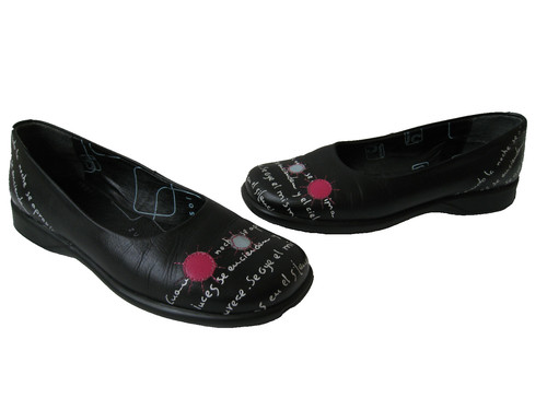 Jose saenz black leather - saenz, flats