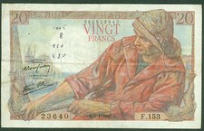 20 FRANCS PECHEUR  9-1-1947