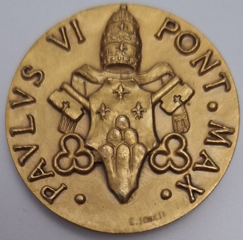 Vatican medal brass paulus - vatican,