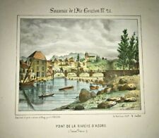 REUNION ISLAND SAINT PIERRE 1847 ROUSSIN LARGE NICE ANTIQUE VIEW 19TH CENTURY