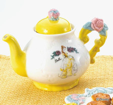 Disney La Belle et la Bête Belle Théière Céramique Poignée Rose SUNART Japon ...