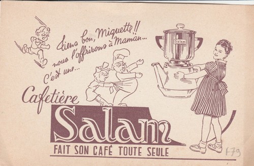 Buvard cafetiere salam fait - buvard,