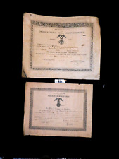 2 DIPLOMES : LEGION HONNEUR