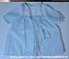 Ancien vêtement poupée déshabillé, peignoir, étiquette 55