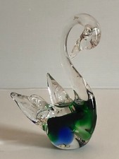 Ancien Cygne oiseau  en verre