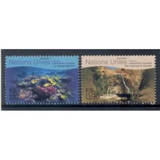 Nations Unies Genève 1999 - Y & T n. 379/80 -  Patrimoine Mondial. Australie