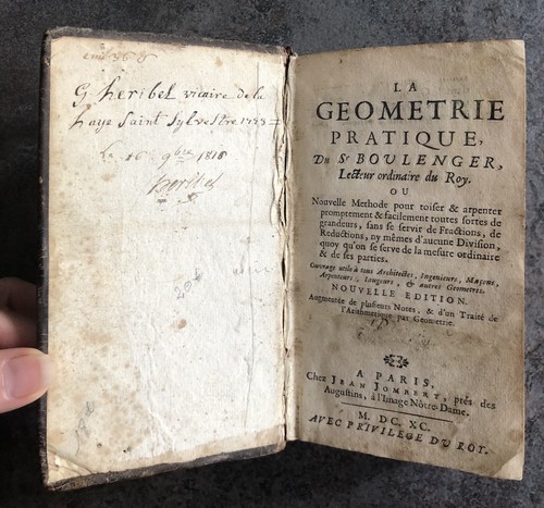 Livre ancien géométrie - livre, ancien.