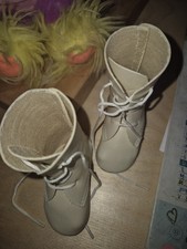 Paire de BOTTINES  anciennes De  POUPÉES Ancienne jumeau Etc 8cmx3,3x9