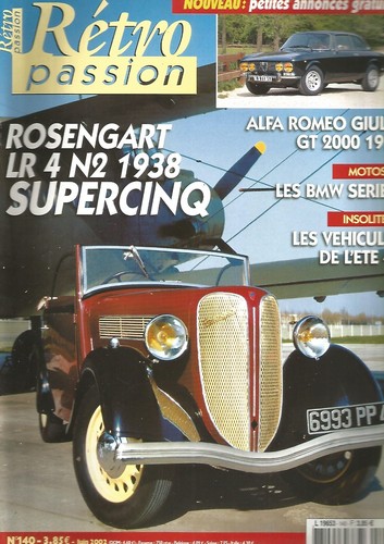 Retro passion 140 rosengart - passion, n°140