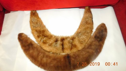 Mink fur collars - -, brown